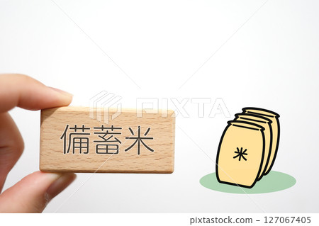 Image of stockpiled rice Copy space 127067405
