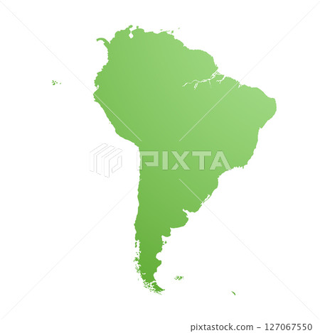 Map of South America, sign silhouette. World Map Globe. Vector Illustration isolated on transparent background. Latin American continent. Map of South America, sign silhouette. World Map Globe. Vector Illustration isolated on transparent background. Latin American continent. 127067550