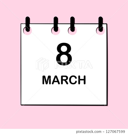 March 8. Daily Calendar icon for design. Simple design for business brochure, flyer, print media, advertisement. Easily editable March 8. Daily Calendar icon for design. Simple design for business brochure, flyer, print media, advertisement. Easily editable 127067599