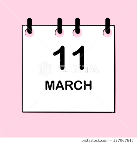 March 11. Daily Calendar icon for design. Simple design for business brochure, flyer, print media, advertisement. Easily editable March 11. Daily Calendar icon for design. Simple design for business brochure, flyer, print media, advertisement. Easily editable 127067615