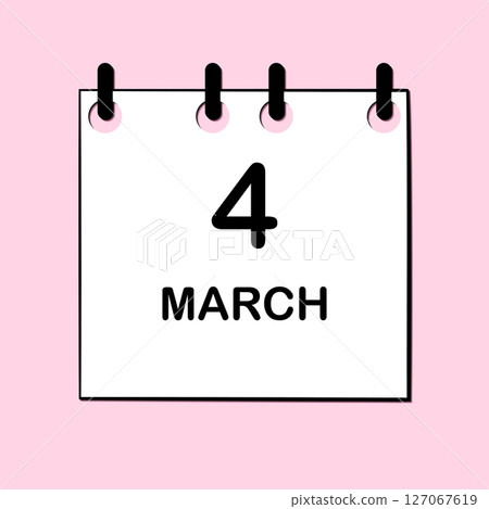 March 4. Daily Calendar icon for design. Simple design for business brochure, flyer, print media, advertisement. Easily editable March 4. Daily Calendar icon for design. Simple design for business brochure, flyer, print media, advertisement. Easily editable 127067619