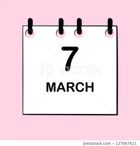 March 7. Daily Calendar icon for design. Simple design for business brochure, flyer, print media, advertisement. Easily editable March 7. Daily Calendar icon for design. Simple design for business brochure, flyer, print media, advertisement. Easily editable 127067621