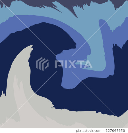 Fluid art. Modern artwork background. Mixture of acrylic paints. Abstract liquid painting marble texture, colorful gradient waves. Vector design for banner, flyer, business card, cover, invitation 127067650