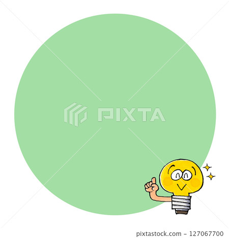 Light bulb character copy space 127067700