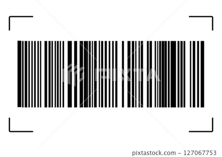 Barcode isolated on white background. Code stripes sticker. Barcode labels, customers qr code 127067753