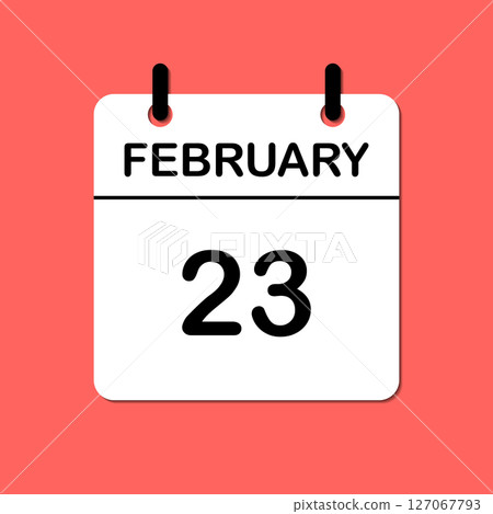 February 23. Daily Calendar icon for design. Simple design for business brochure, flyer, print media, advertisement. Easily editable February 23. Daily Calendar icon for design. Simple design for business brochure, flyer, print media, advertisement. Easily editable 127067793