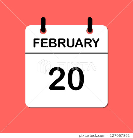 February 20. Daily Calendar icon for design. Simple design for business brochure, flyer, print media, advertisement. Easily editable February 20. Daily Calendar icon for design. Simple design for business brochure, flyer, print media, advertisement. Easily editable 127067861