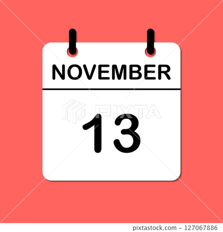 November 13. Daily Calendar icon for design. Simple design for business brochure, flyer, print media, advertisement. Easily editable November 13. Daily Calendar icon for design. Simple design for business brochure, flyer, print media, advertisement. Easily editable 127067886