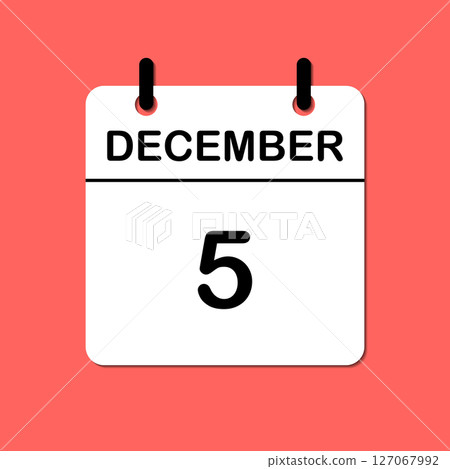 December 5. Daily Calendar icon for design. Simple design for business brochure, flyer, print media, advertisement. Easily editable December 5. Daily Calendar icon for design. Simple design for business brochure, flyer, print media, advertisement. Easily editable 127067992