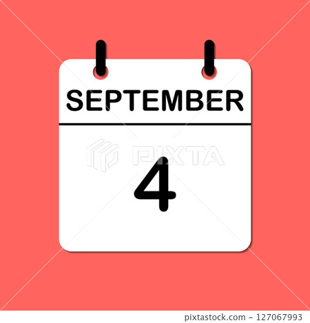 September 4. Daily Calendar icon for design. Simple design for business brochure, flyer, print media, advertisement. Easily editable September 4. Daily Calendar icon for design. Simple design for business brochure, flyer, print media, advertisement. Easily editable 127067993