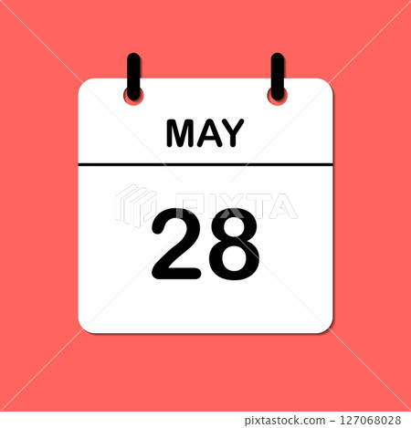 May 28. Daily Calendar icon for design. Simple design for business brochure, flyer, print media, advertisement. Easily editable May 28. Daily Calendar icon for design. Simple design for business brochure, flyer, print media, advertisement. Easily editable 127068028