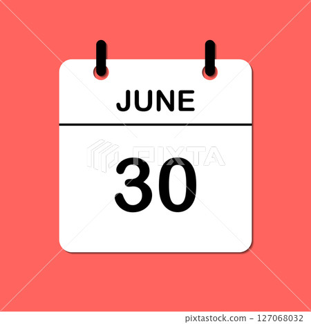 June 30. Daily Calendar icon for design. Simple design for business brochure, flyer, print media, advertisement. Easily editable June 30. Daily Calendar icon for design. Simple design for business brochure, flyer, print media, advertisement. Easily editable 127068032