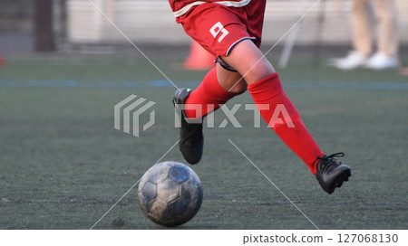 Soccer player to dribble 127068130