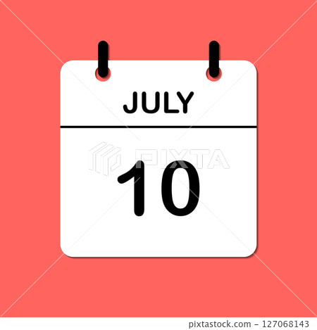 July 10. Daily Calendar icon for design. Simple design for business brochure, flyer, print media, advertisement. Easily editable July 10. Daily Calendar icon for design. Simple design for business brochure, flyer, print media, advertisement. Easily editable 127068143