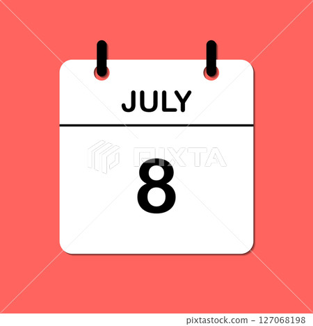 July 8. Daily Calendar icon for design. Simple design for business brochure, flyer, print media, advertisement. Easily editable July 8. Daily Calendar icon for design. Simple design for business brochure, flyer, print media, advertisement. Easily editable 127068198