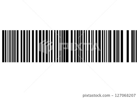 Barcode isolated on white background. Code stripes sticker. Barcode labels, customers qr code 127068207