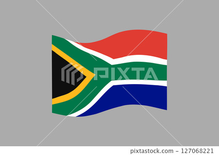 Flag of Republic of South Africa. RSA national symbol in official colors. Template icon. Abstract vector background 127068221