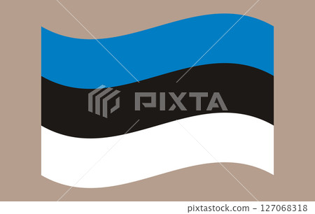 Flag of Estonia. Estonian national symbol in official colors. Template icon. Abstract vector background Flag of Estonia. Estonian national symbol in official colors. Template icon. Abstract vector background 127068318