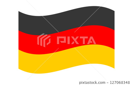 Flag of Germany. German national symbol in official colors. Template icon. Abstract vector background 127068348
