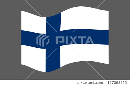 Flag of Finland. Finnish national symbol in official colors. Template icon. Abstract vector background Flag of Finland. Finnish national symbol in official colors. Template icon. Abstract vector background 127068353
