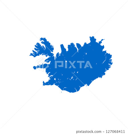 Map of Iceland, sign silhouette. World Map Globe. Vector Illustration isolated on transparent background. Europe continent Map of Iceland, sign silhouette. World Map Globe. Vector Illustration isolated on transparent background. Europe continent 127068411