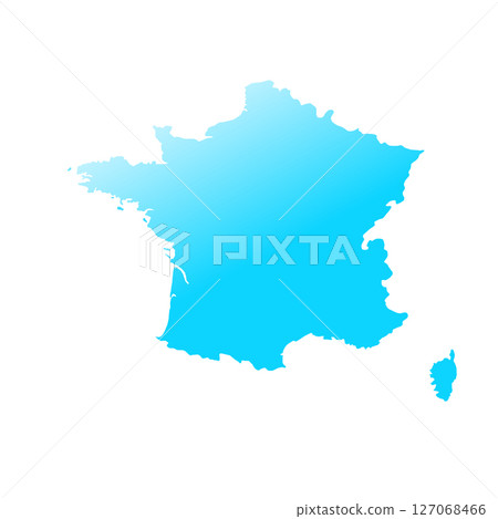 Map of France, sign silhouette. World Map Globe. Vector Illustration isolated on white background. Europe continent Map of France, sign silhouette. World Map Globe. Vector Illustration isolated on white background. Europe continent 127068466
