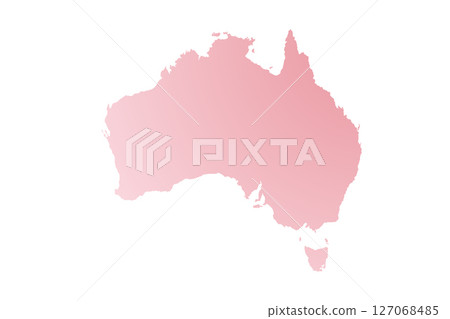 Map of Australian, sign silhouette. World Map Globe. Vector Illustration isolated on transparent background. African continent 127068485