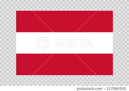 Flag of Austria. Austrian national symbol in official colors. Template icon. Abstract vector background 127068508