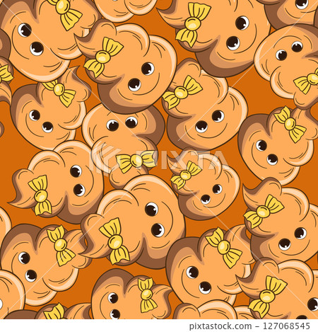 Seamless pattern with kawaii poop on white background. Cartoon poo, feces icons. Shit patterns, evil turd. Vector illustration for invitation, poster, card, fabric, textile. Doodle style Seamless pattern with kawaii poop on white background. Cartoon poo, feces icons. Shit patterns, evil turd. Vector illustration for invitation, poster, card, fabric, textile. Doodle style 127068545