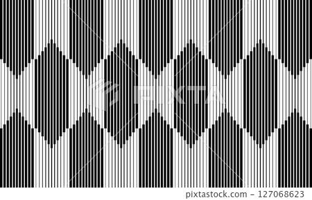 Vertical stripes pattern. Parallel lines background. Wallpaper with halftone effect. Abstract geometric monochrome print. Simple ornament. Minimalist digital design. Vector graphic illustration 127068623