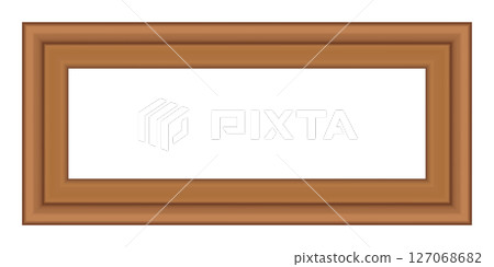 Squared golden vintage textured wooden frame for your design. Vintage cover. Place for text. Vintage antique gold beautiful frames for paintings or photographs. Template vector illustration 127068682