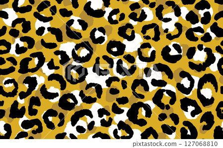 Abstract modern leopard seamless pattern. Animals trendy background. Color decorative vector stock illustration for print, card, postcard, fabric, textile. Modern ornament of stylized skin Abstract modern leopard seamless pattern. Animals trendy background. Color decorative vector stock illustration for print, card, postcard, fabric, textile. Modern ornament of stylized skin 127068810