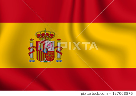 Flag of Spain. National symbol in official colors. Template icon. Abstract vector background 127068876