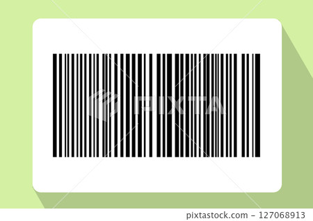 Barcode isolated on color background. Code stripes sticker. Barcode labels, customers qr code Barcode isolated on color background. Code stripes sticker. Barcode labels, customers qr code 127068913