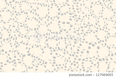 Abstract modern leopard seamless pattern. Animals trendy background. Beige decorative vector stock illustration for print, card, postcard, fabric, textile. Modern ornament of stylized skin 127069005