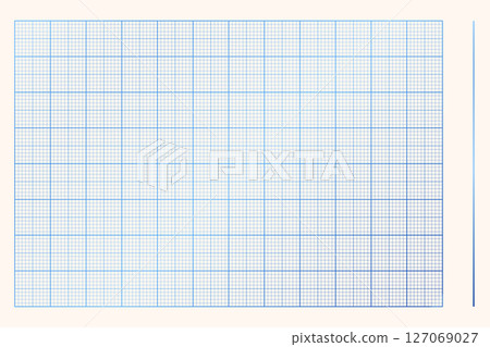 Millimeter graph paper grid. Abstract squared background. Geometric pattern for school, technical engineering line scale measurement. Lined blank for education isolated on transparent background 127069027