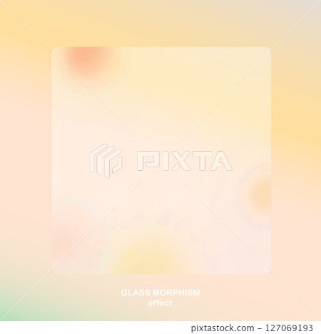 Modern background with glass morphism vector effect. Transparent glass card design. Glassmorphism trend style. Abstract banner with colored, white circles with blur and shadows. Vector illustration Modern background with glass morphism vector effect. Transparent glass card design. Glassmorphism trend style. Abstract banner with colored, white circles with blur and shadows. Vector illustration 127069193