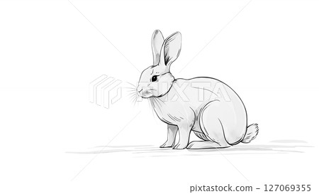 新年賀卡設計兔 127069355