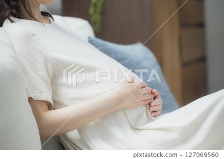 客廳裡的孕婦 客廳裡的孕婦 127069560