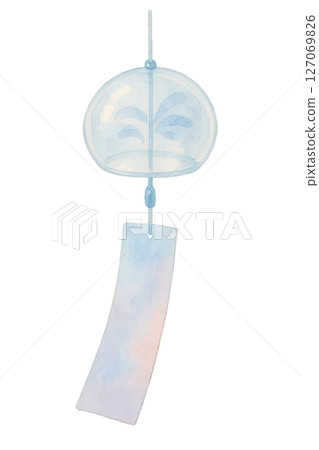 Transparent watercolor wind chimes Transparent watercolor wind chimes 127069826