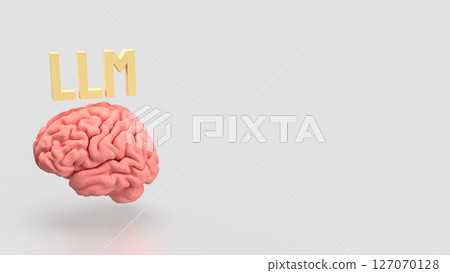 The LLM and Brain for Technology concept 3d Rendering. The LLM and Brain for Technology concept 3d Rendering. 127070128