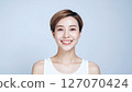 Front face of a Japanese female model in her 50s 127070424