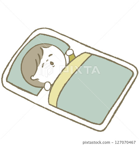 Sleeping baby light blue Sleeping baby light blue 127070467