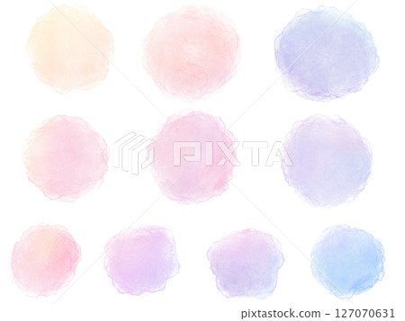 Transparent, colorful circles: frame material set Transparent, colorful circles: frame material set 127070631