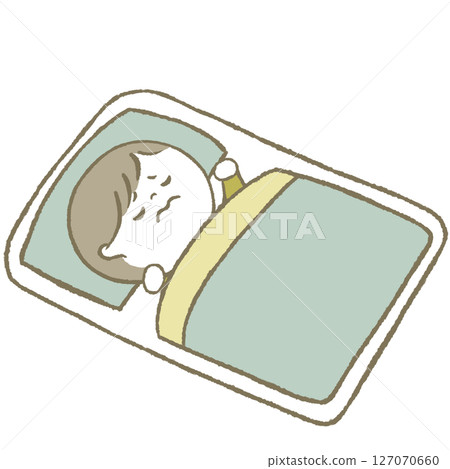 嬰兒身體不適,呈現淺藍色 嬰兒身體不適,呈現淺藍色 127070660