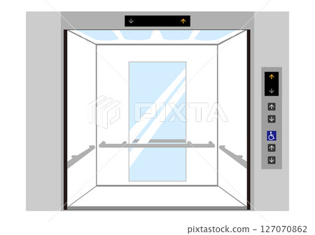 The elevator doors open 127070862