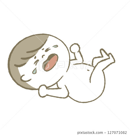 嬰兒躺著哭 嬰兒躺著哭 127071082