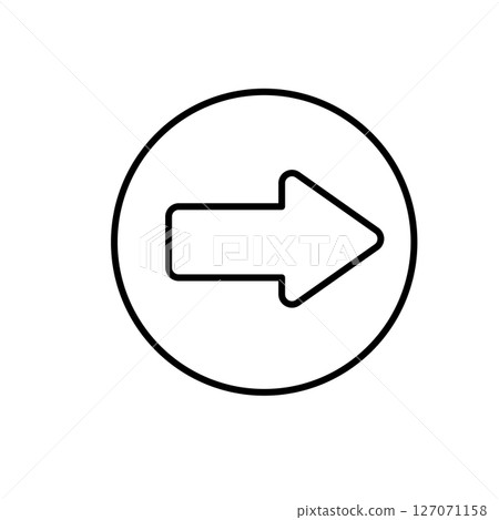 White arrow icon in a circle White arrow icon in a circle 127071158