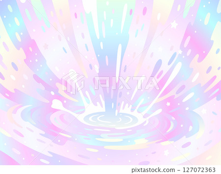 夢幻背景與彩色液體飛濺 夢幻背景與彩色液體飛濺 127072363
