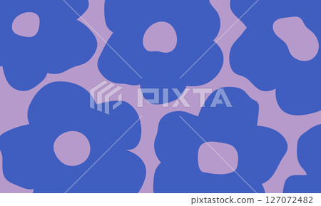 Groovy flowers background. Floral hand drawn naive pattern. Abstract minimal design in 60-70s retro hippie style Groovy flowers background. Floral hand drawn naive pattern. Abstract minimal design in 60-70s retro hippie style 127072482